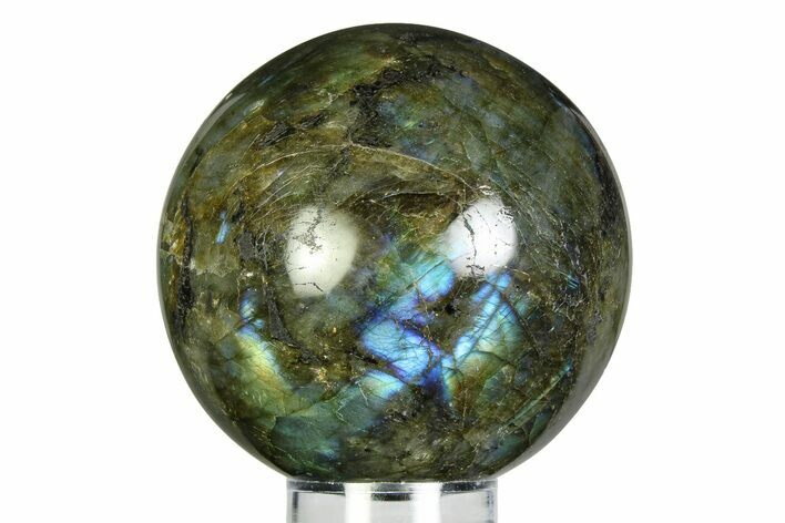 Flashy, Polished Labradorite Sphere - Great Color Play #355442